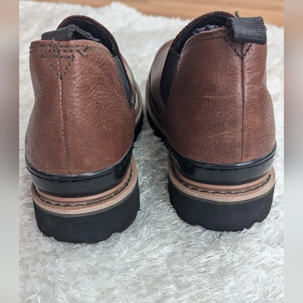 Western Chief Mans Work Shoes Boots Leather Comfort Slip-On Casual Size 9